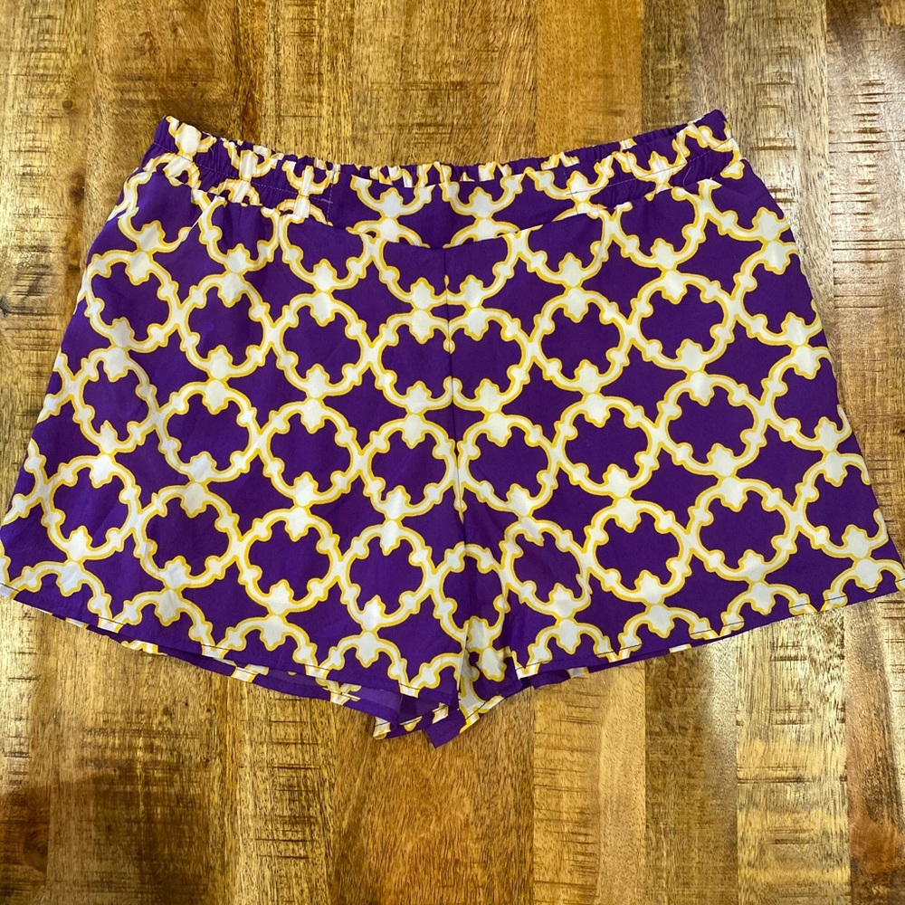 Purple And Yellow Shorts